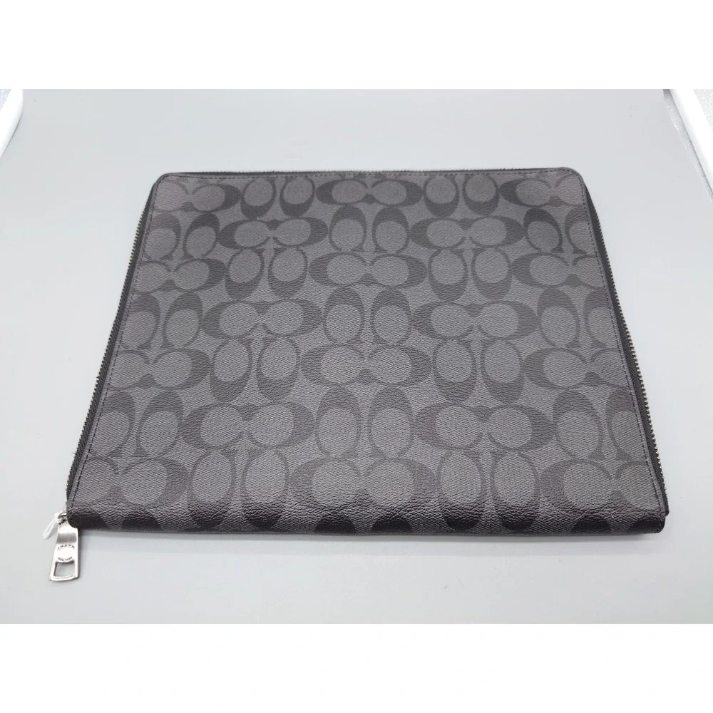 Coach Tech Case Signature Canvas Portfolio Charcoal Black F32654 [GNH019020]